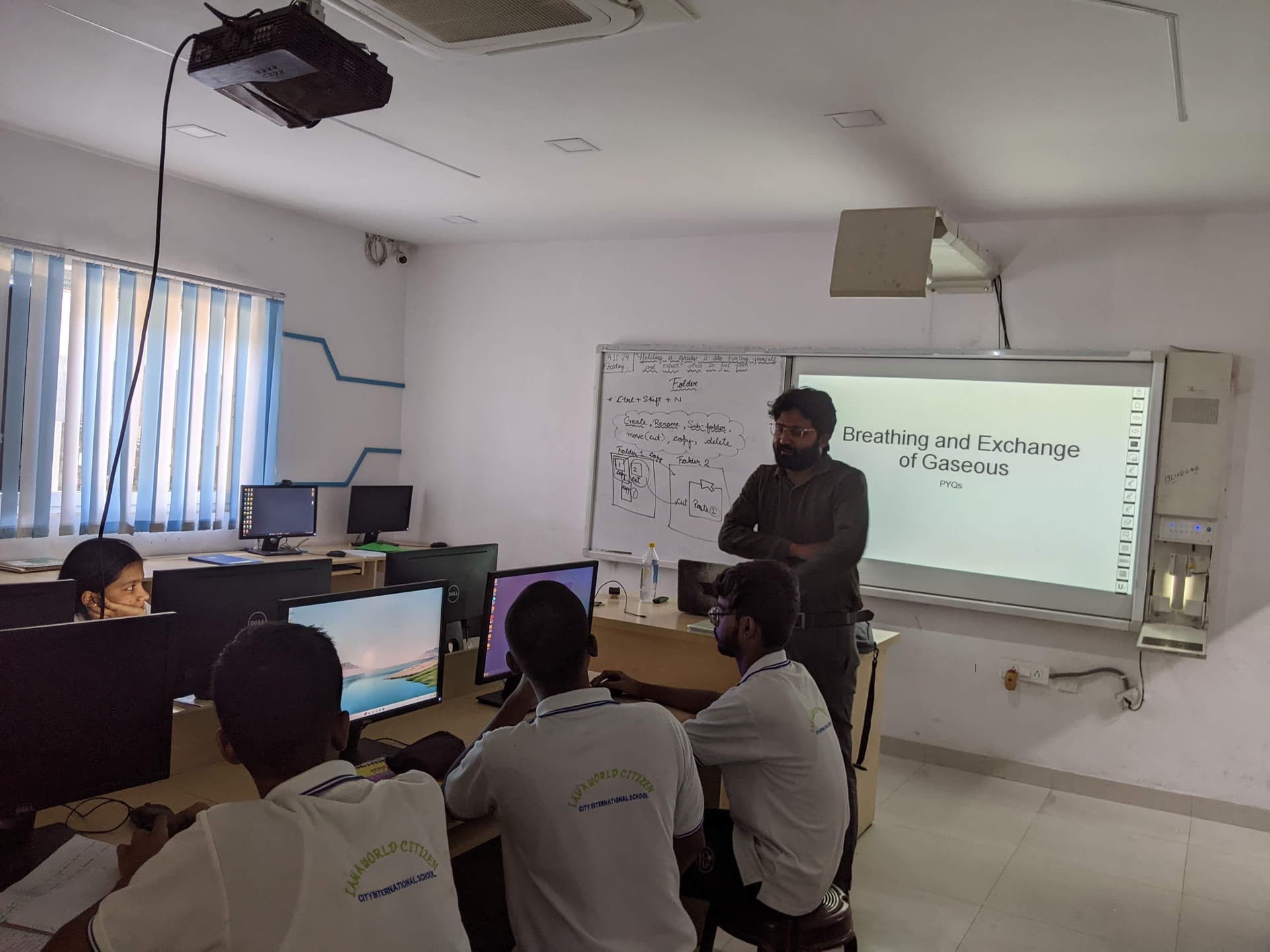 Yasir conducting a lesson