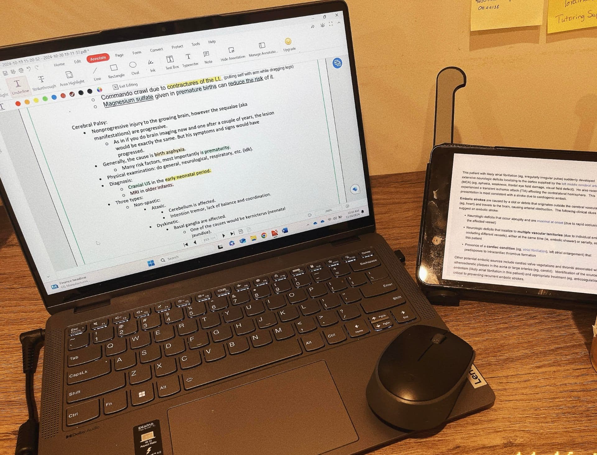 Teaching setup of Nhu for private tutoring