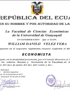 Profile photo of William Vélez, undefined tutor at Wiingy