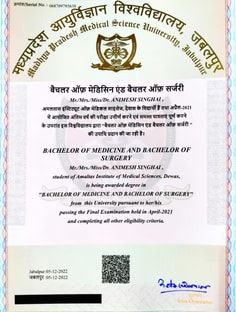 Profile photo of Dr. Animesh Singhai, undefined tutor at Wiingy