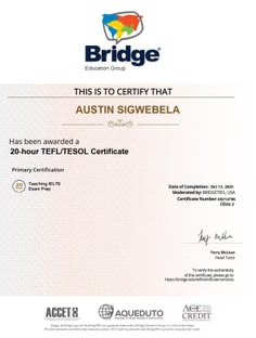 Profile photo of Austin Sigwebela, undefined tutor at Wiingy