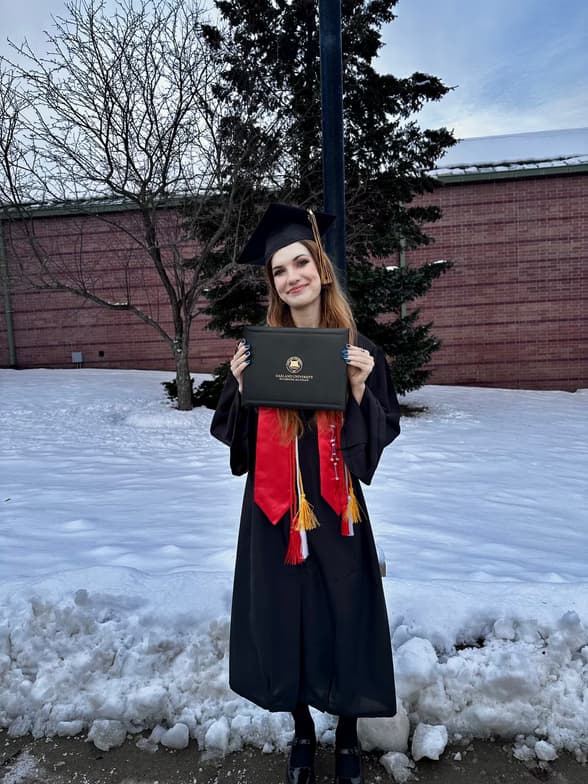 Graduation ceremony photo of Alyssa