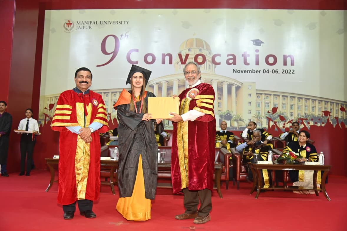 Graduation ceremony photo of Manvi