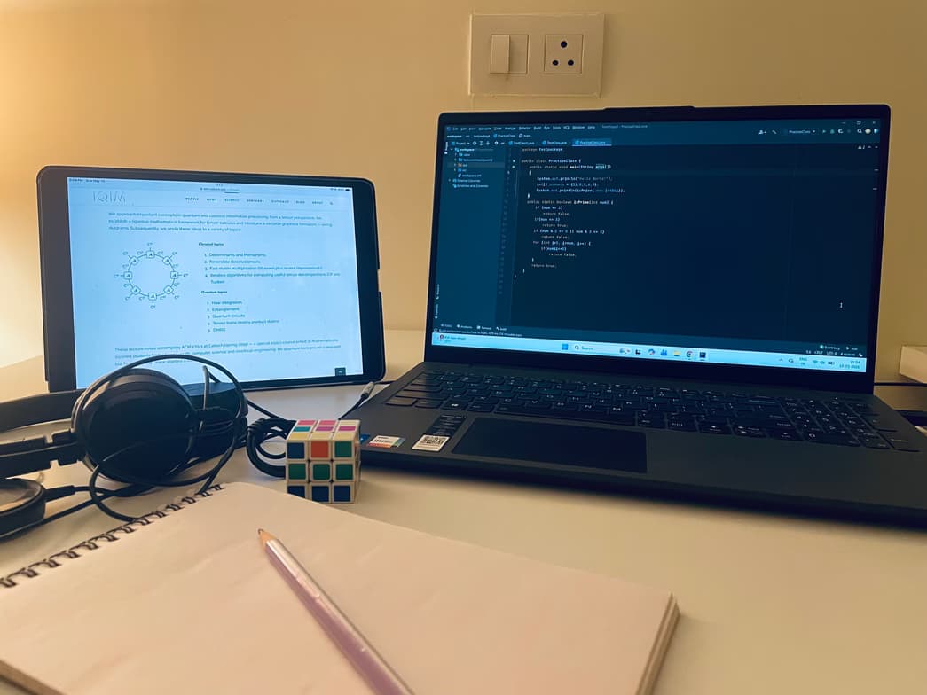Teaching setup of Neha for private tutoring