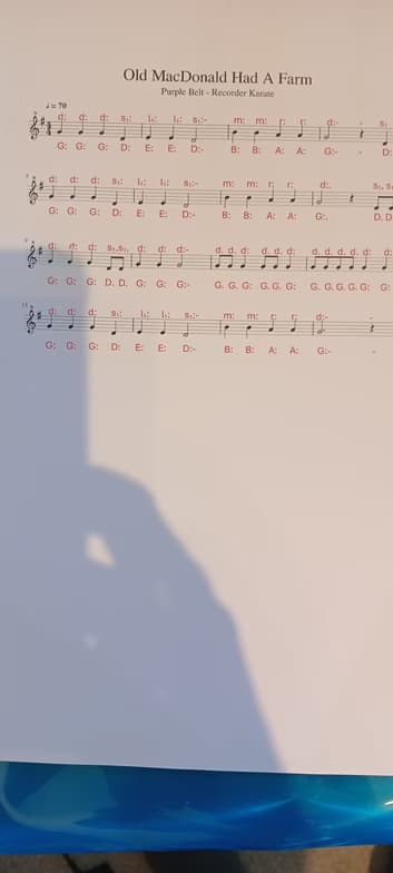 Piano learning materials by Hope