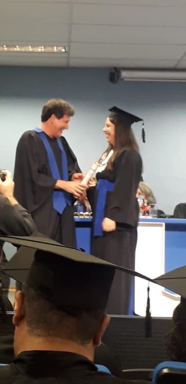 Graduation ceremony photo of Vanessa