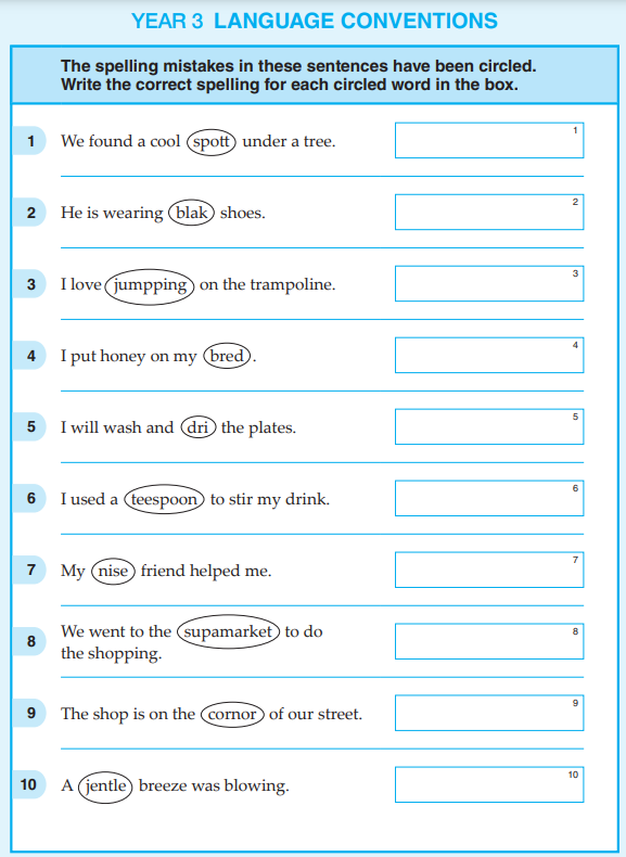 NAPLAN Language Conventions