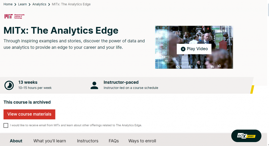 The Analytics Edge (MIT)