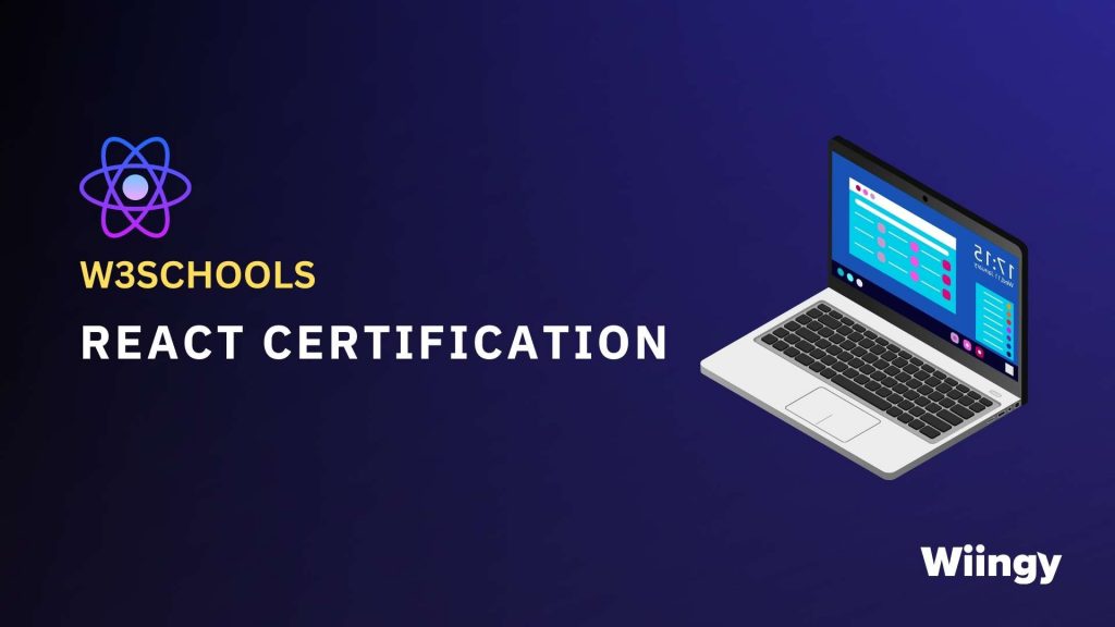 Best React Certifications #2 React Certification by W3Schools