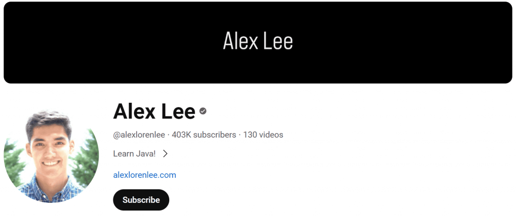 best YouTube channels to learn Java #12- Alex Lee