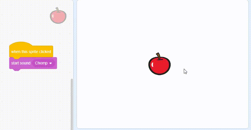 Click on the Apple
