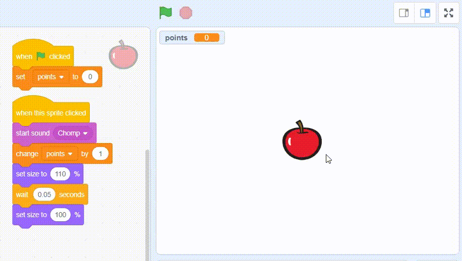How to create a clicker game in Scratch 