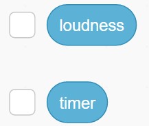 loudness and timer