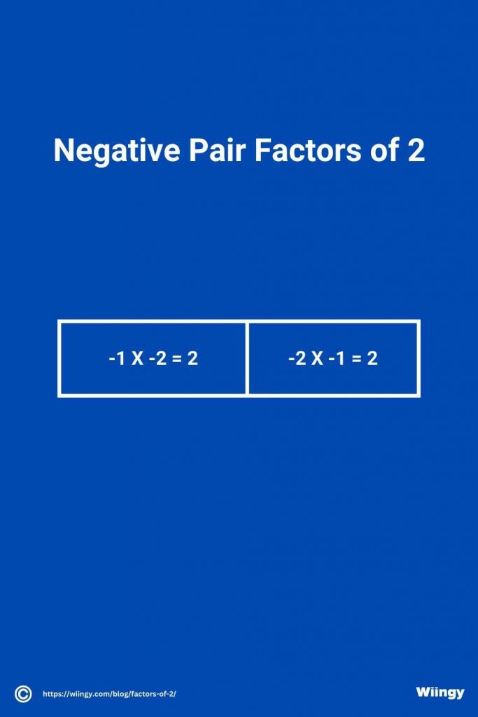 Negative Pair Factors of 2
