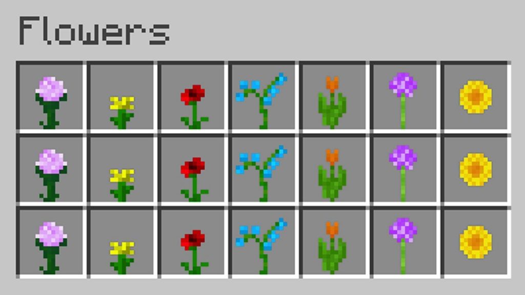 minecraft flowers