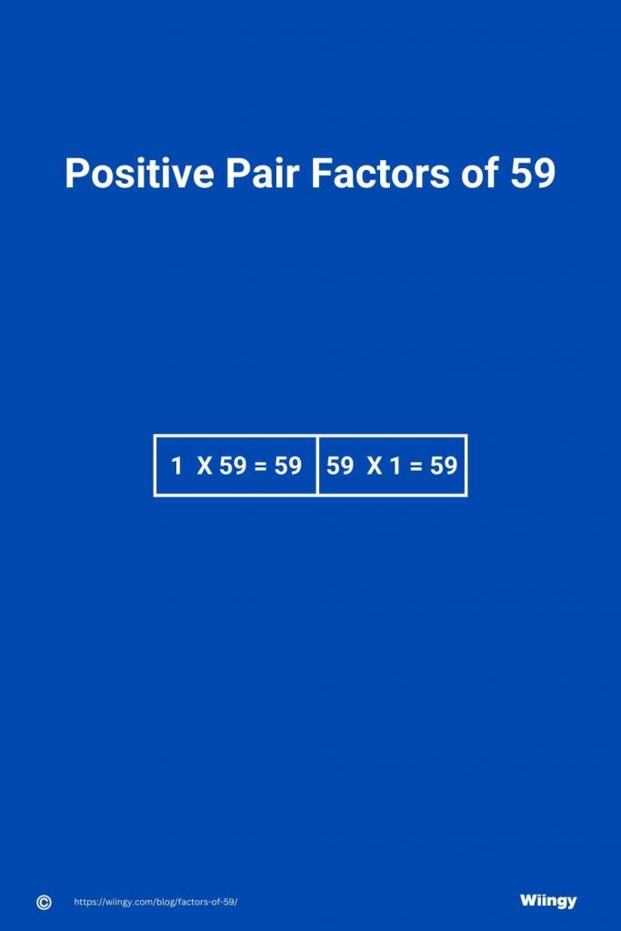 Positive Pair Factors of 59