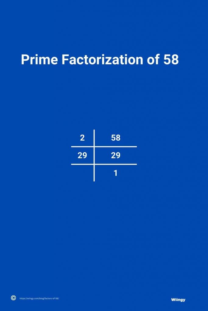Prime Factorization of 58