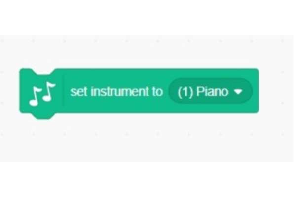 “set instrument to ( )” block