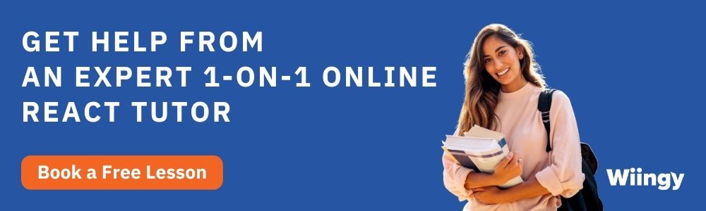 Get 1-on-1 online React tutor