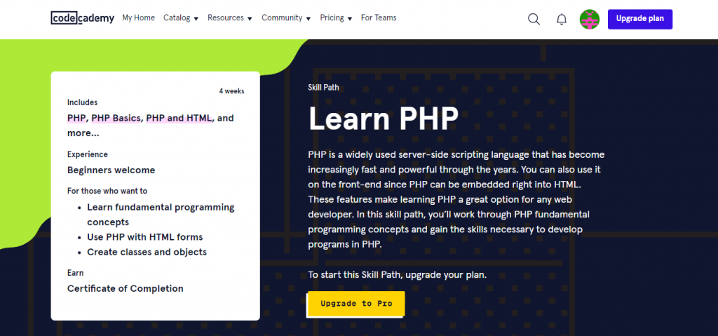 php certifications #2 - codecademy php certification
